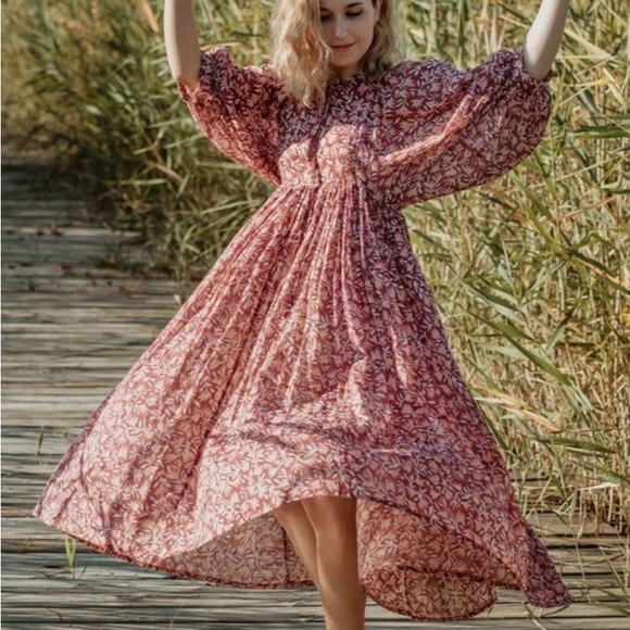 Daughters Of India Kyra Midi Dress in Sumac - Picture 6 of 6